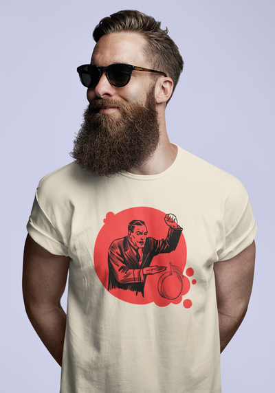 Angry Man Plum - Graphic t-shirt