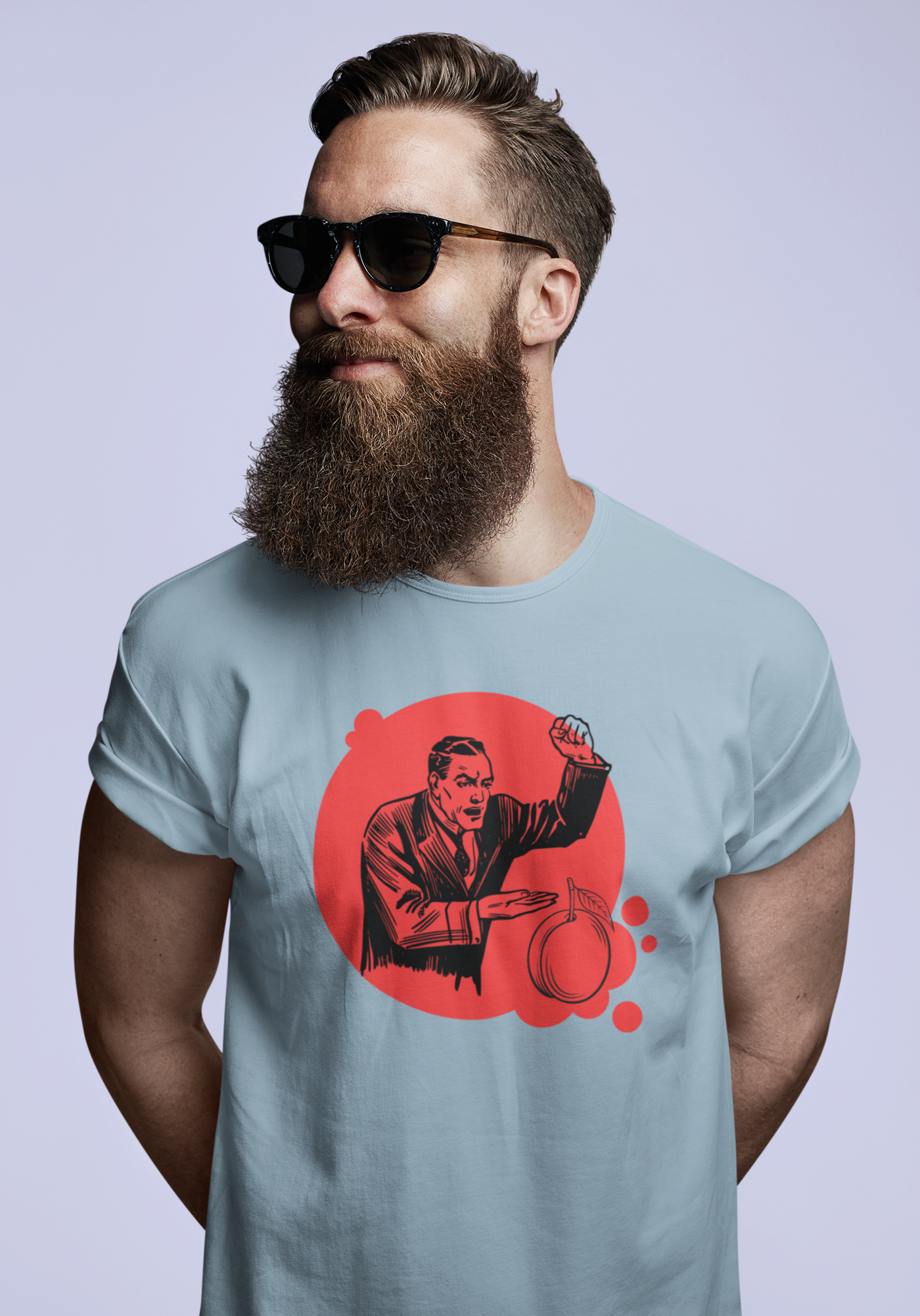 Angry Man Plum - Graphic t-shirt