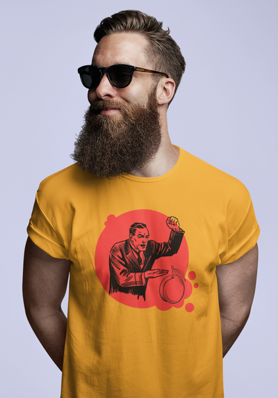 Angry Man Plum - Graphic t-shirt