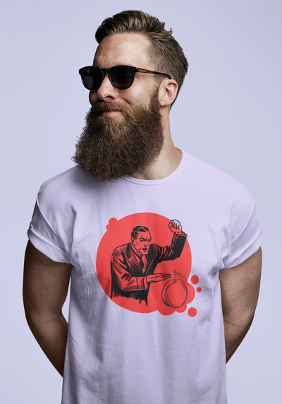 Angry Man Plum - Graphic t-shirt