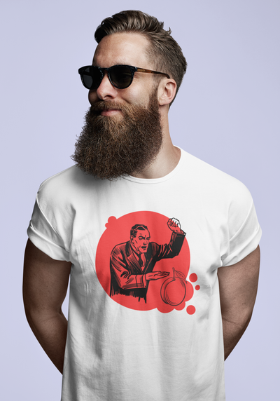 Angry Man Plum - Graphic t-shirt