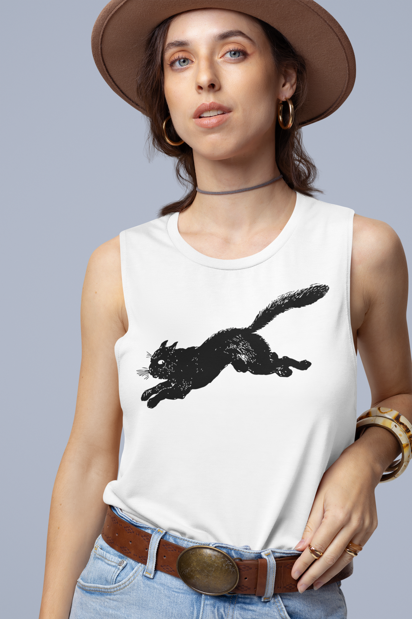 Black Cat 9 Lives Halloween Tank Top