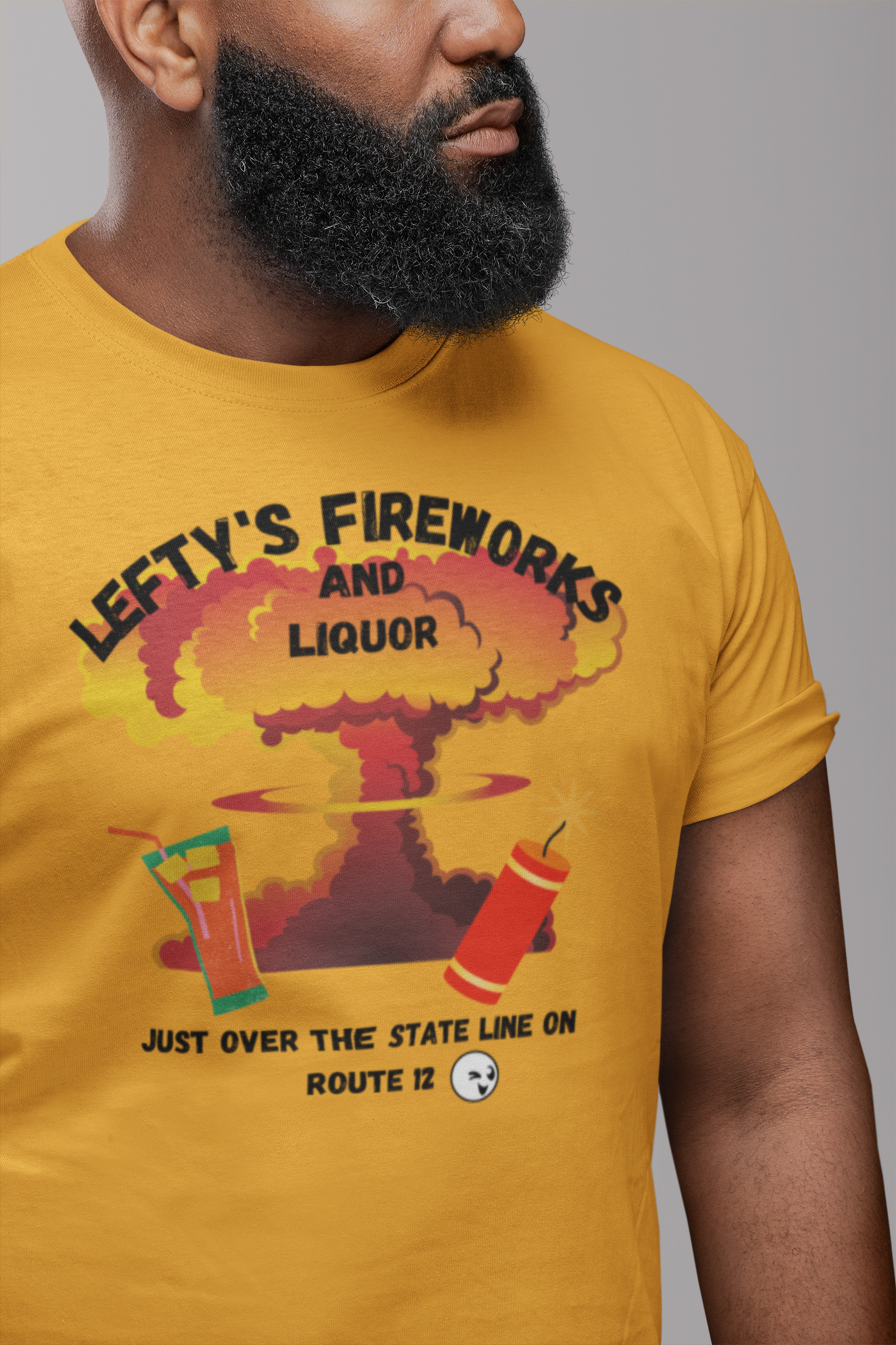 Lefty's Fireworks and Liquor - Graphic t-shirt