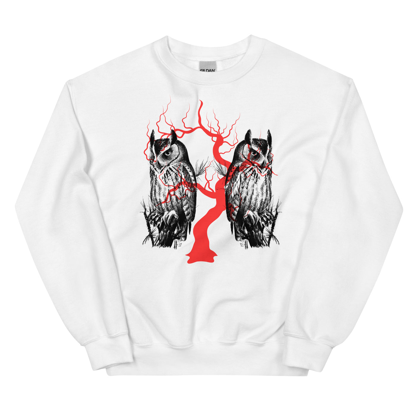 Owl Tree Halloween Crewneck Sweatshirt