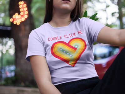Double Click Me - Digital Heart - Graphic t-shirt