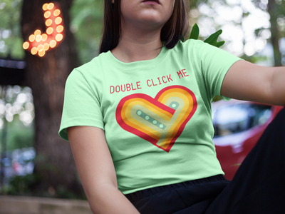 Double Click Me - Digital Heart - Graphic t-shirt