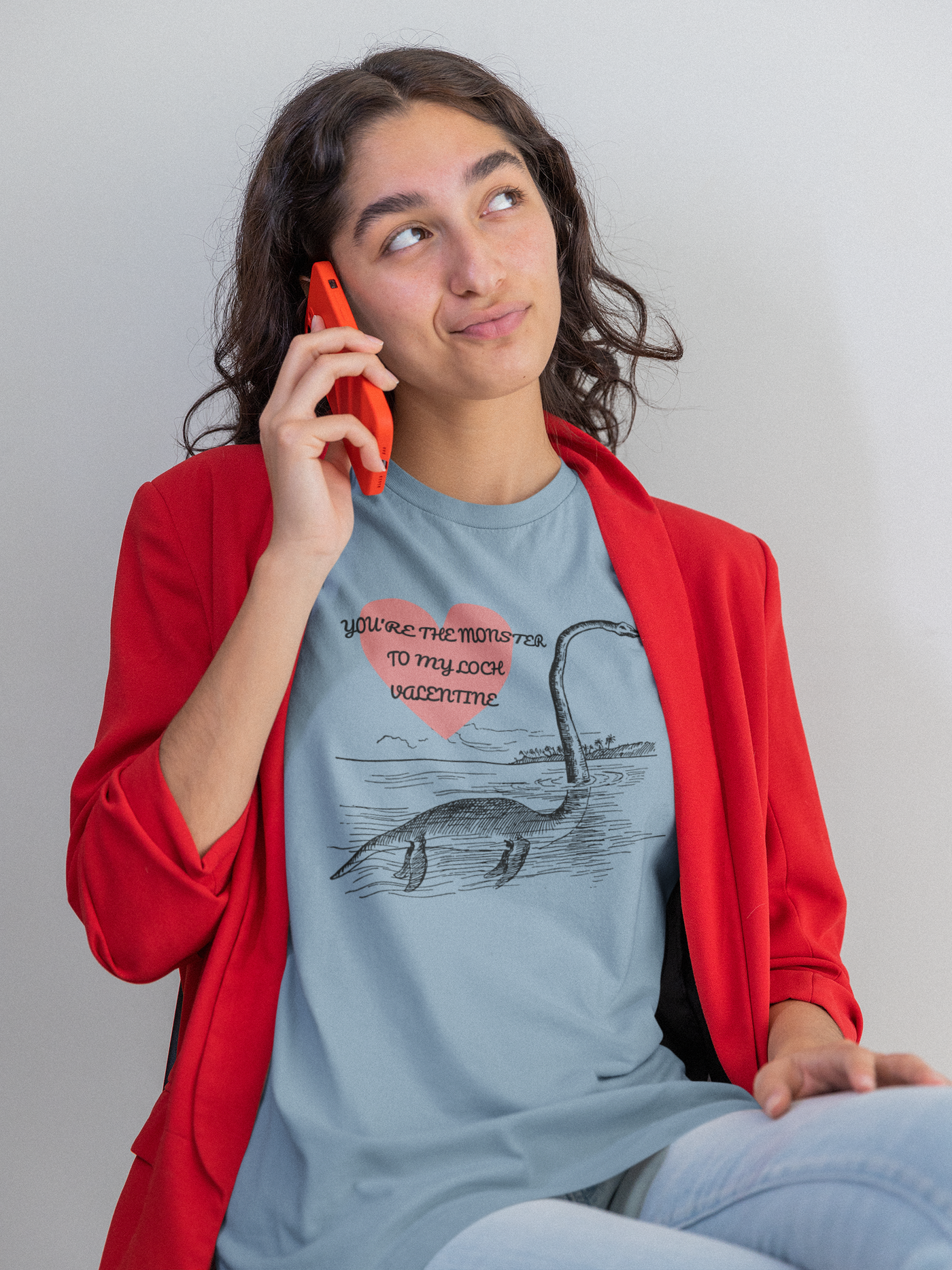 Loch Ness Monster - Valentine's Day - Graphic t-shirt