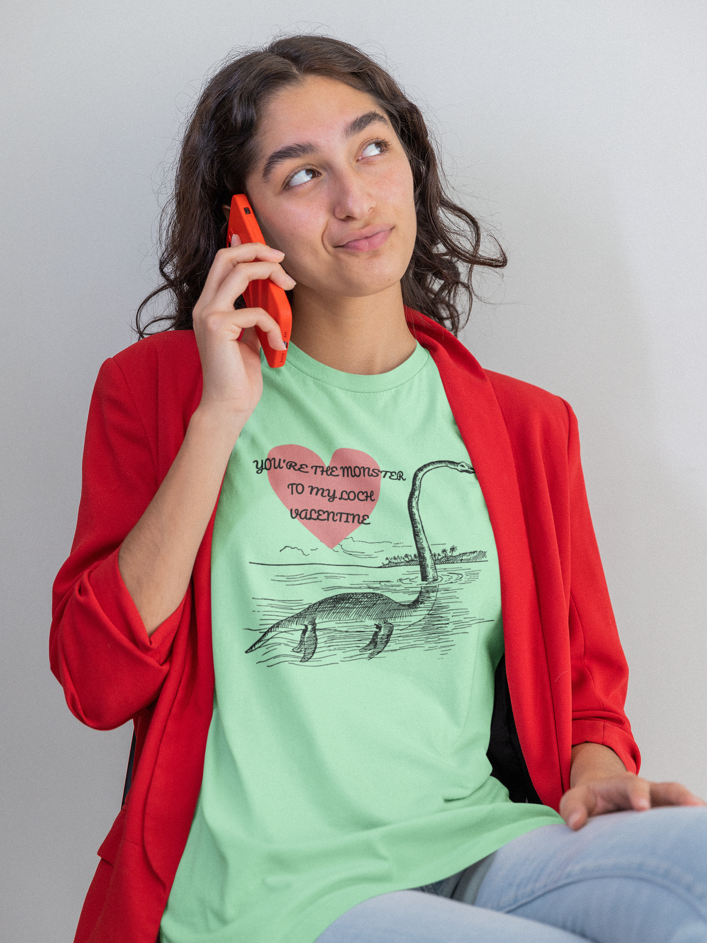 Loch Ness Monster - Valentine's Day - Graphic t-shirt