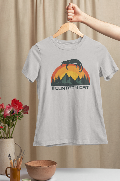 Mountain Cat - Hiking Outdoors - Graphic t-shirt