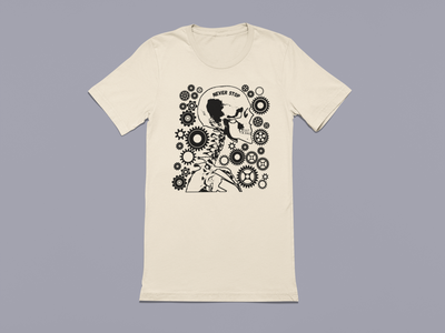 Never Stop Skull Gears Graphic t-shirt