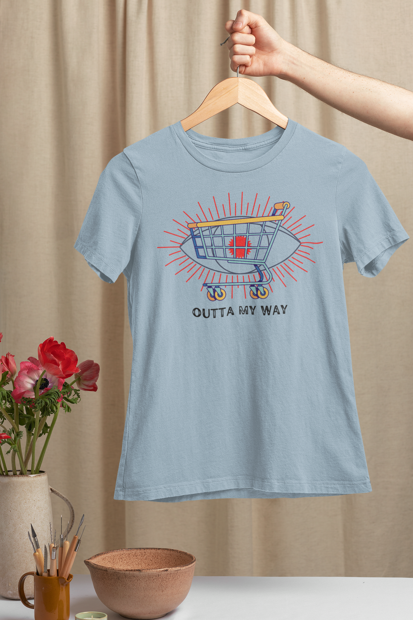 Outta My Way - Shopping Cart Graphic t-shirt