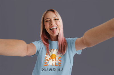 Smile Brightly - Daisy - Flower - Women's Graphic t-shirt