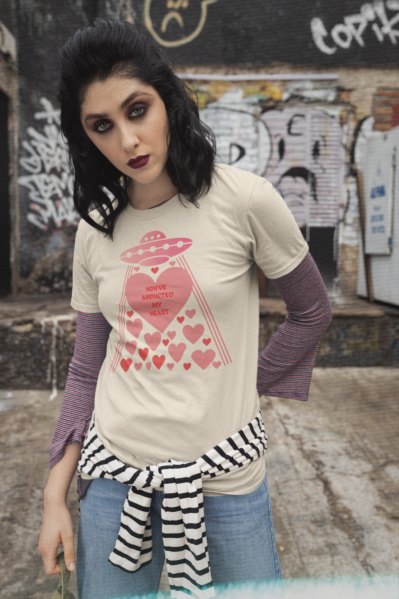 You've Abducted My Heart - Alien - Valentine's Day - Graphic t-shirt