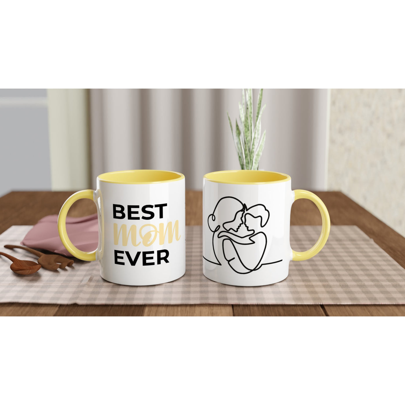 Best Mom Ever - White 11oz Ceramic Mug with Color Inside